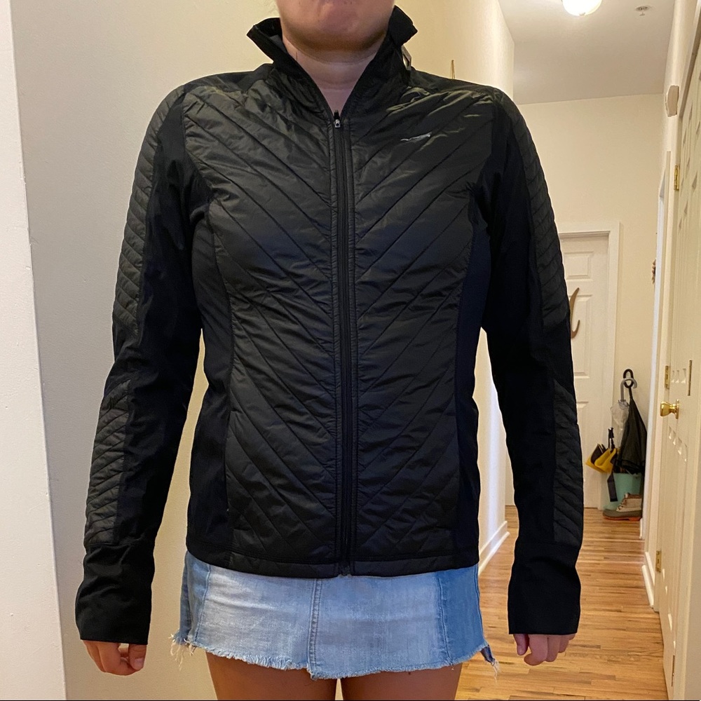 Black running jacket